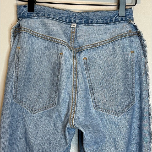 🩵 AGOLDE Criss Cross Front Upsized High Rise Light Medium Wash Jeans 22 - Picture 10 of 16